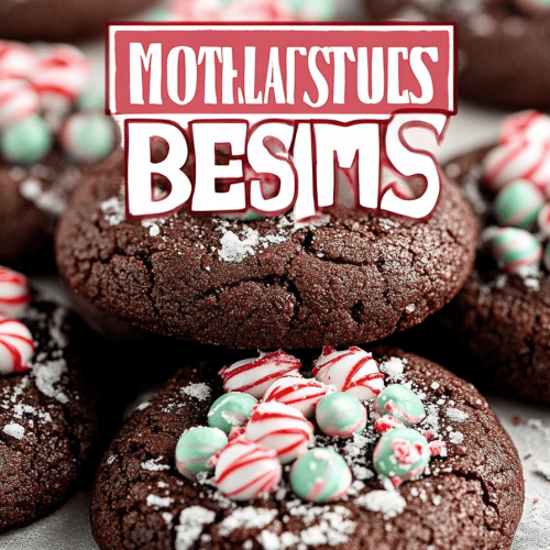 Peppermint Chocolate Blossom Cookies