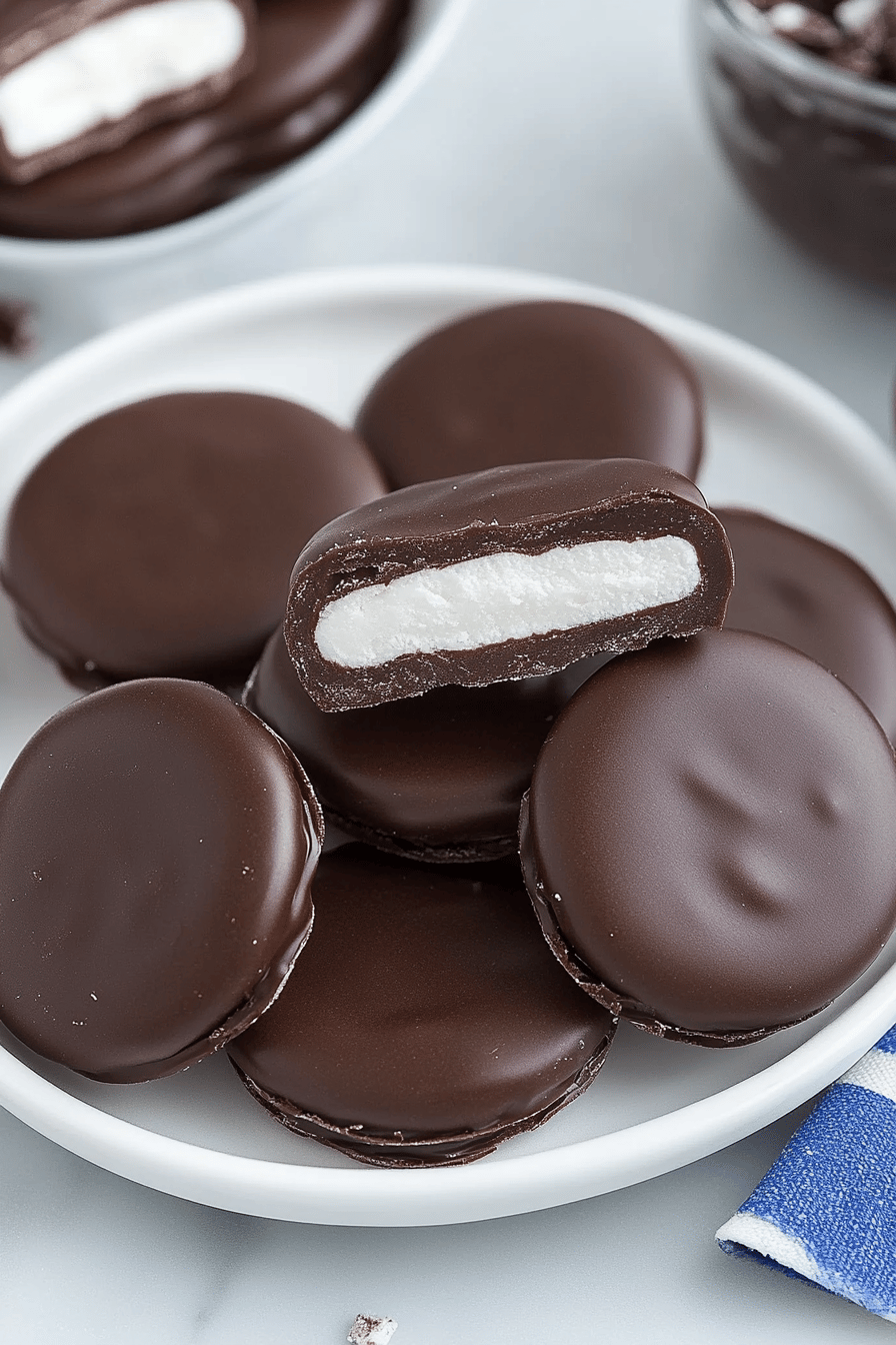 Peppermint Patties Recipe ingredients organized and measured on kitchen counter