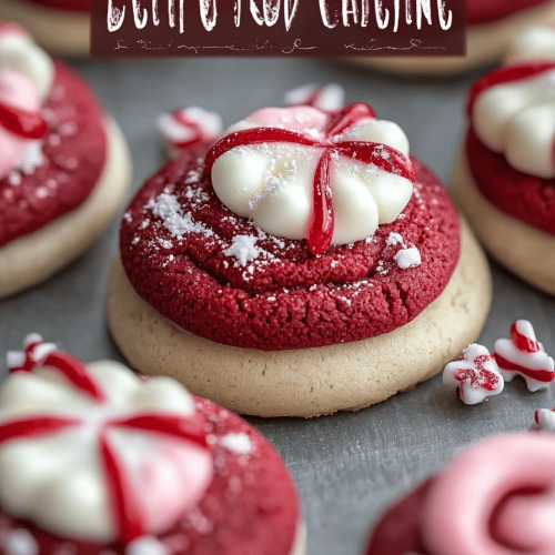 Peppermint Red Velvet Cookies