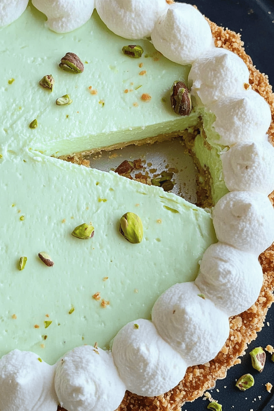 Pistachio Cheesecake Recipe final dish beautifully presented and ready to serve