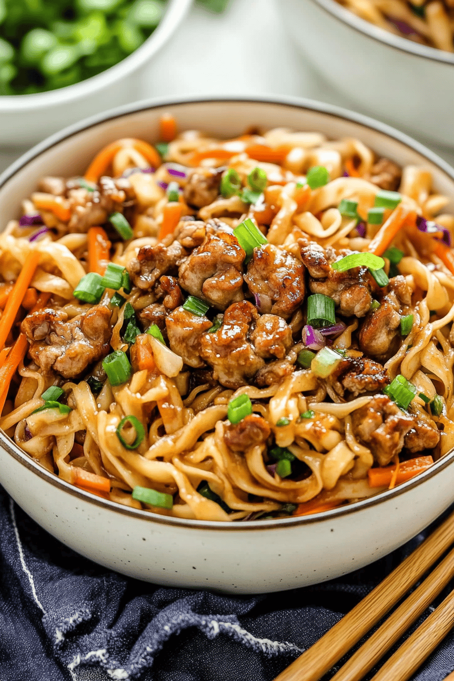 Potsticker Noodle Bowls final dish beautifully presented and ready to serve