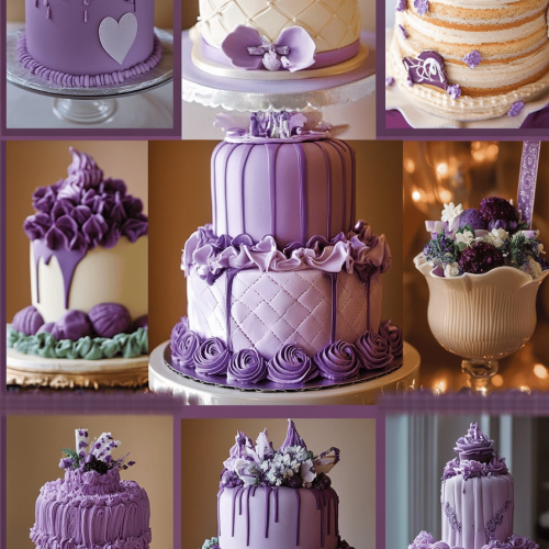 Purple Birthday Cake Designs