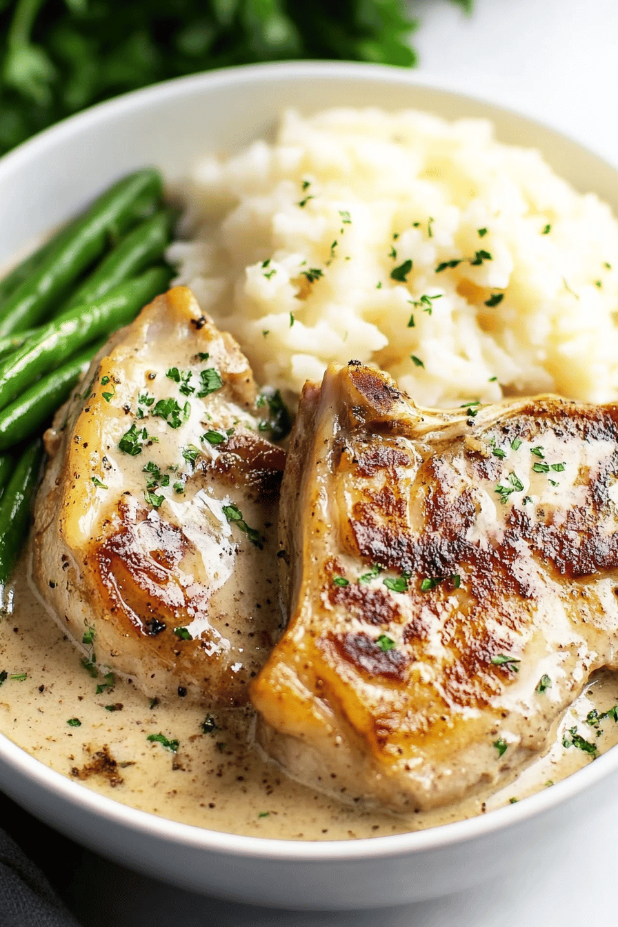 Ranch Pork Chops final dish beautifully presented and ready to serve