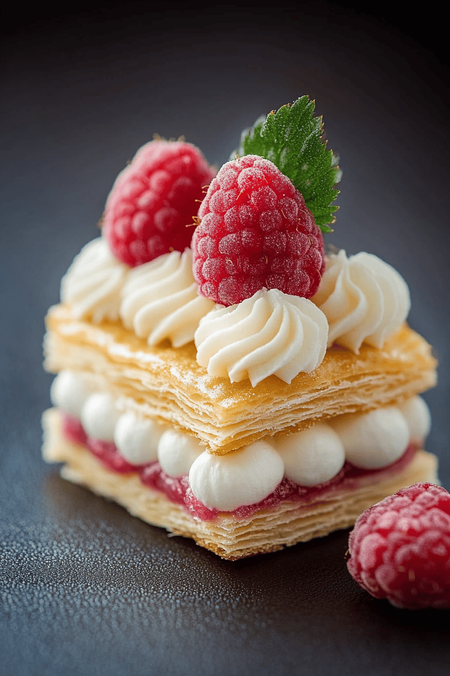 Raspberry Mille-Feuille Cookies final dish beautifully presented and ready to serve