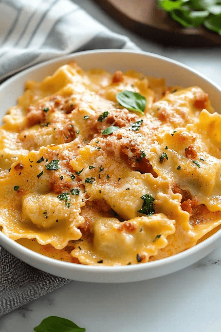 Ravioli Sauce Variations final dish beautifully presented and ready to serve