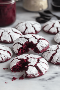 Red Velvet Crinkle Cookies