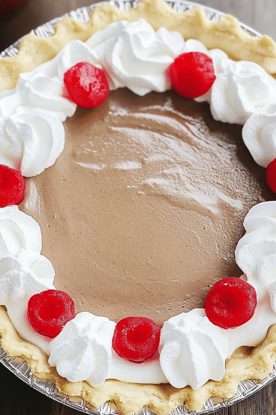 Root Beer Float Pie final dish beautifully presented and ready to serve