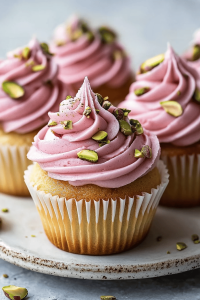 Rose Pistachio Cupcakes