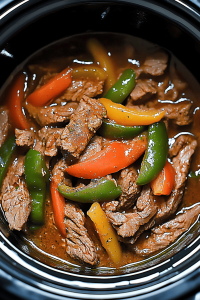 Slow Cooker Pepper Steak