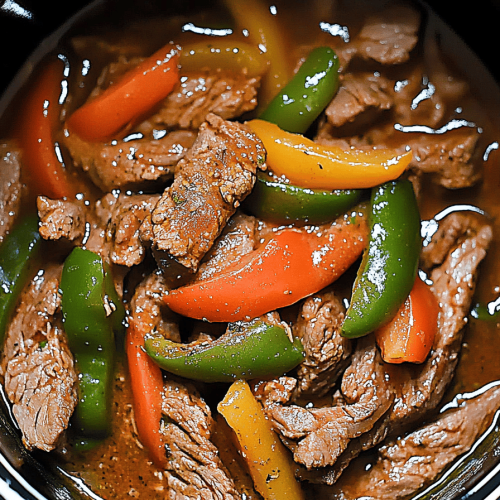 Slow Cooker Pepper Steak