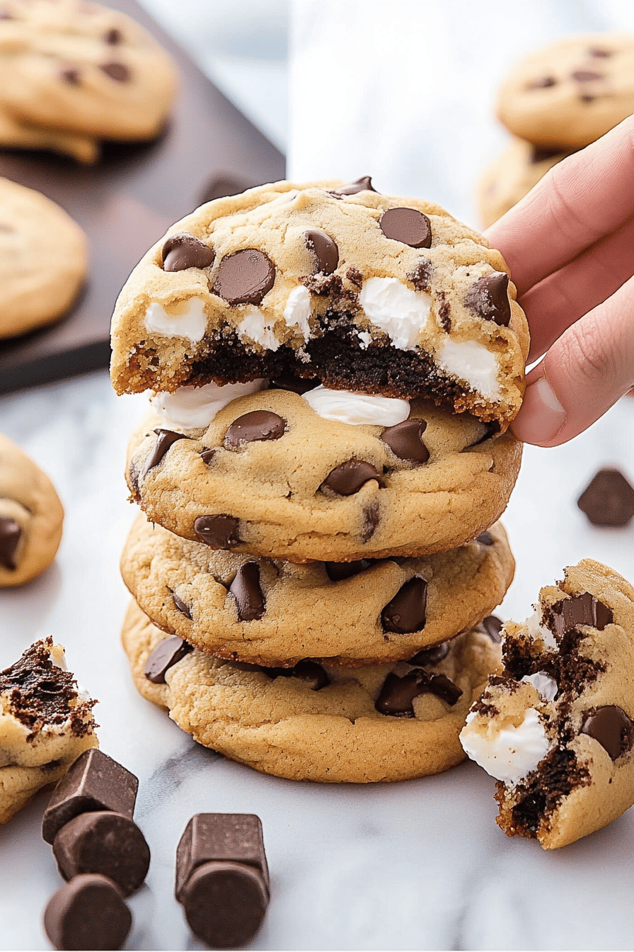 S'mores Cookies final dish beautifully presented and ready to serve