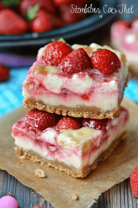 Strawberries Cream Magic Bars