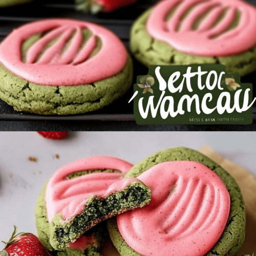 Strawberry Matcha Cookies