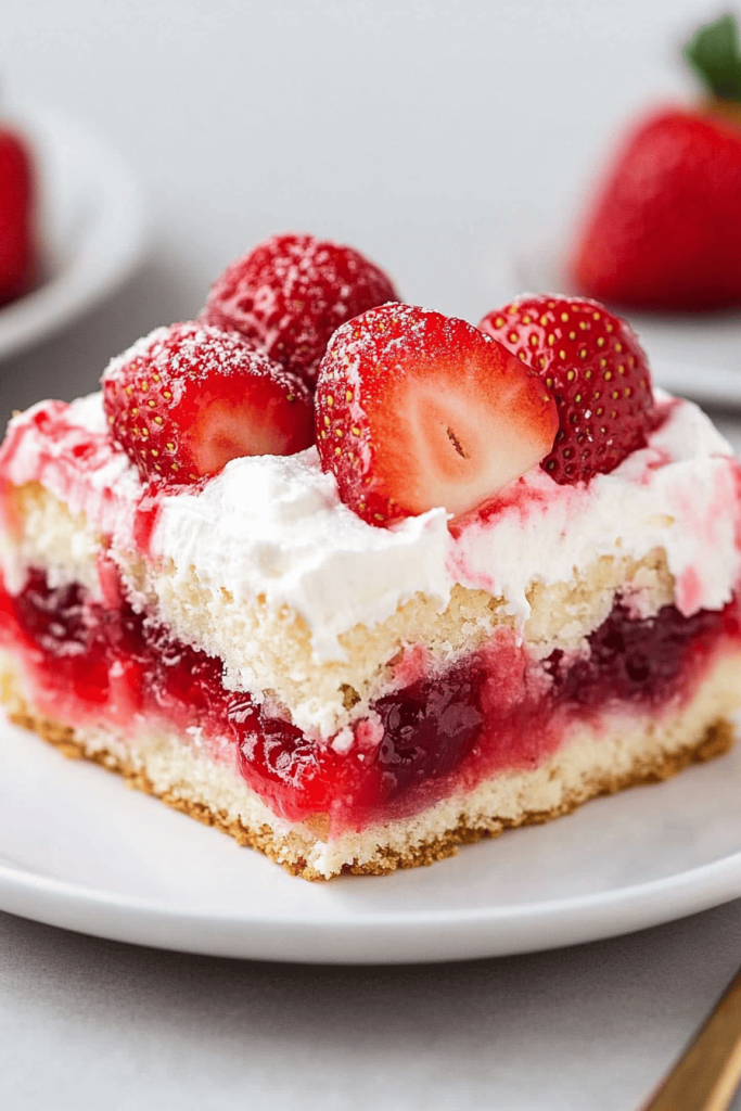 Strawberry Shortcake Poke Cake