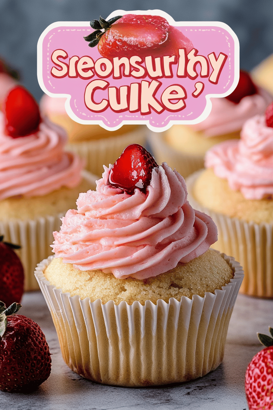 Strawberry Surprise Cupcakes ingredients organized and measured on kitchen counter