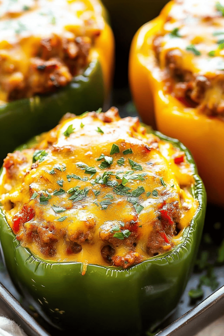 Stuffed Bell Peppers final dish beautifully presented and ready to serve