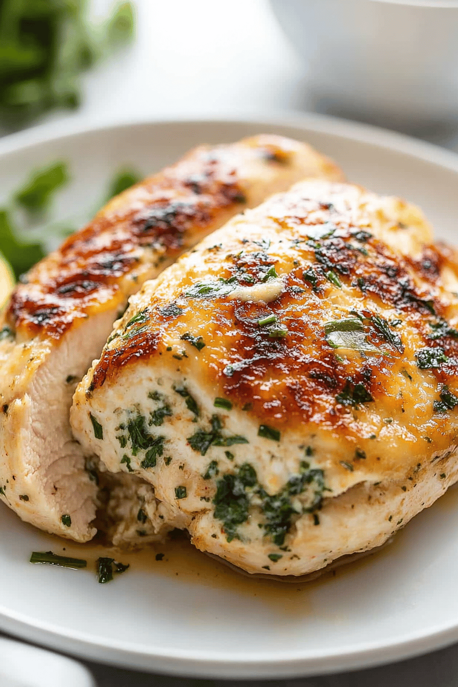 Stuffed Chicken Breast Recipes slice on plate showing perfect texture and swirl pattern