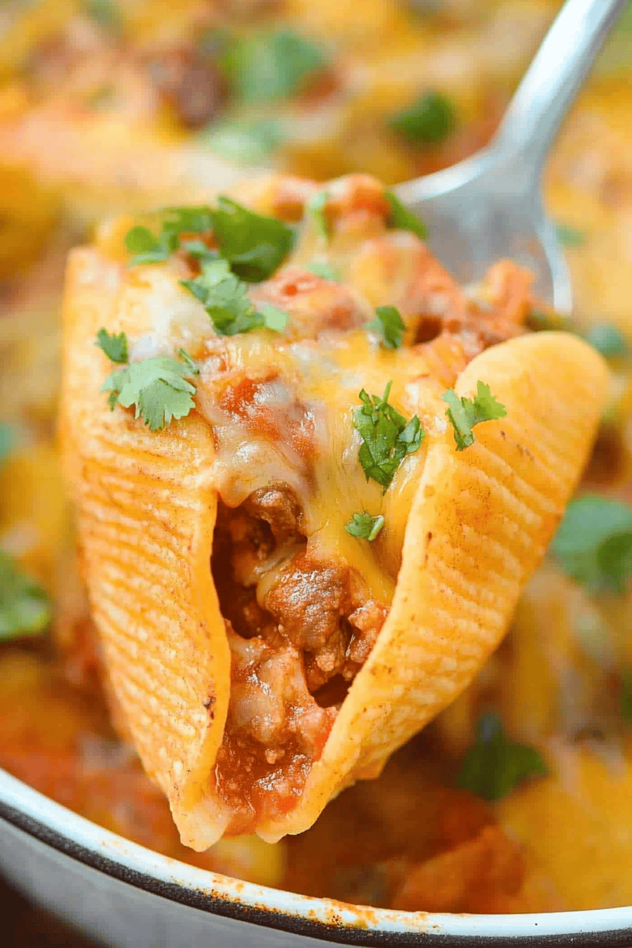 Stuffed Taco Shells slice on plate showing perfect texture and swirl pattern