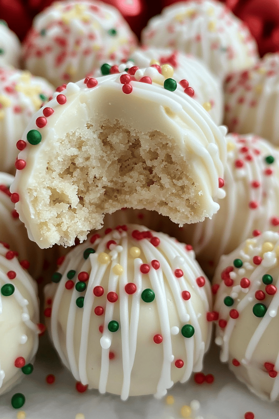 Sugar Cookie Truffles final dish beautifully presented and ready to serve