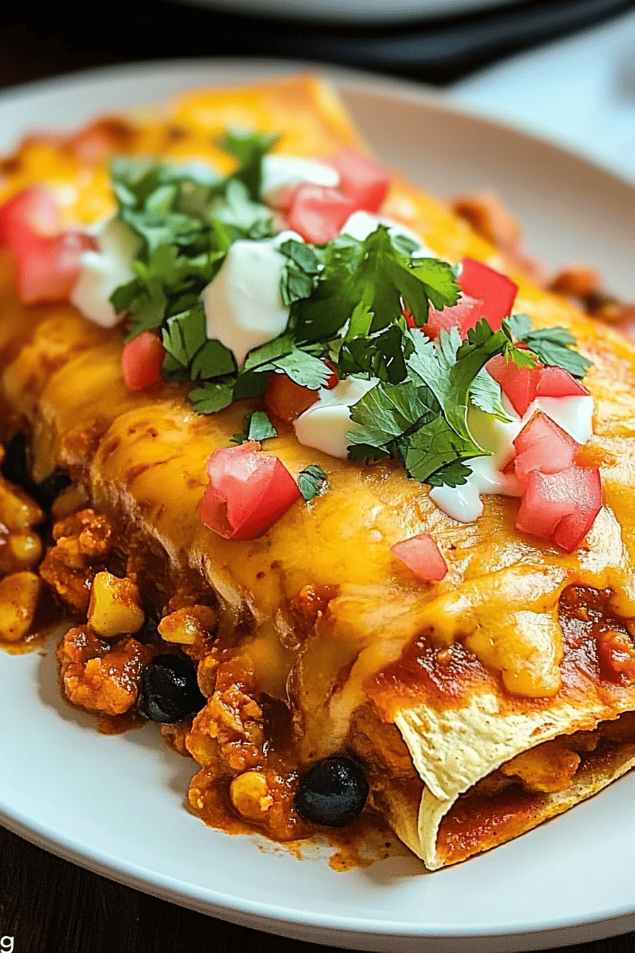 Sweet Potato Enchiladas slice on plate showing perfect texture and swirl pattern