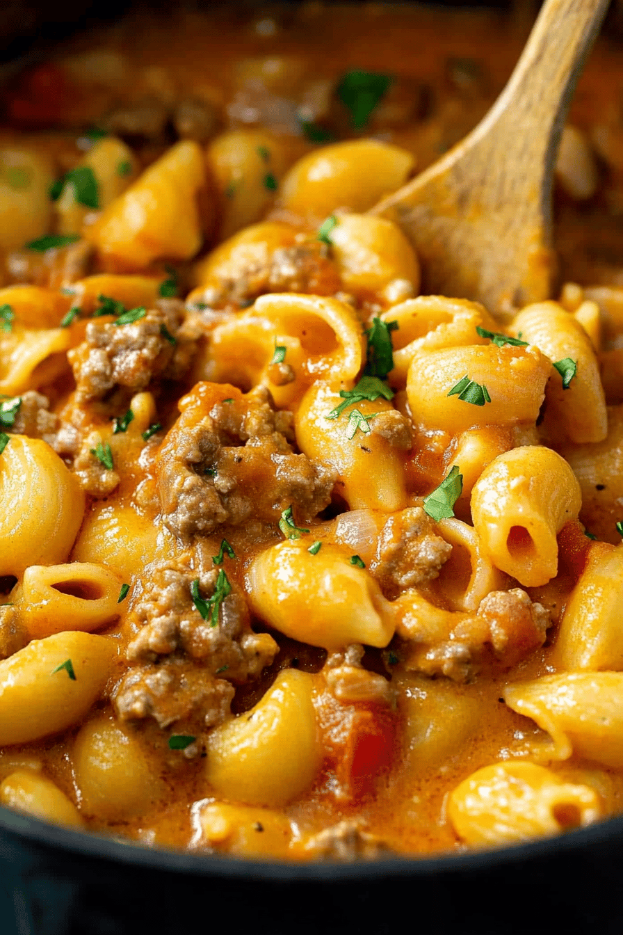 Taco Pasta Recipes final dish beautifully presented and ready to serve