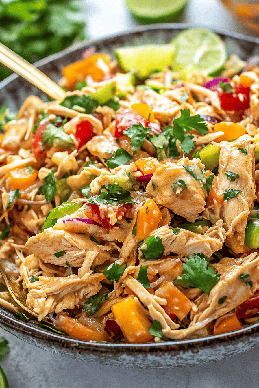 Thai Chicken Salad Recipe final dish beautifully presented and ready to serve
