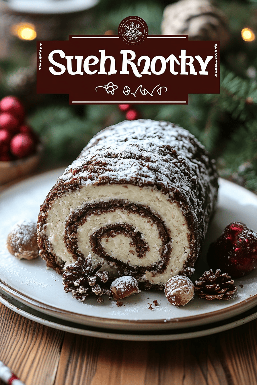 Yule Log Recipe ingredients organized and measured on kitchen counter
