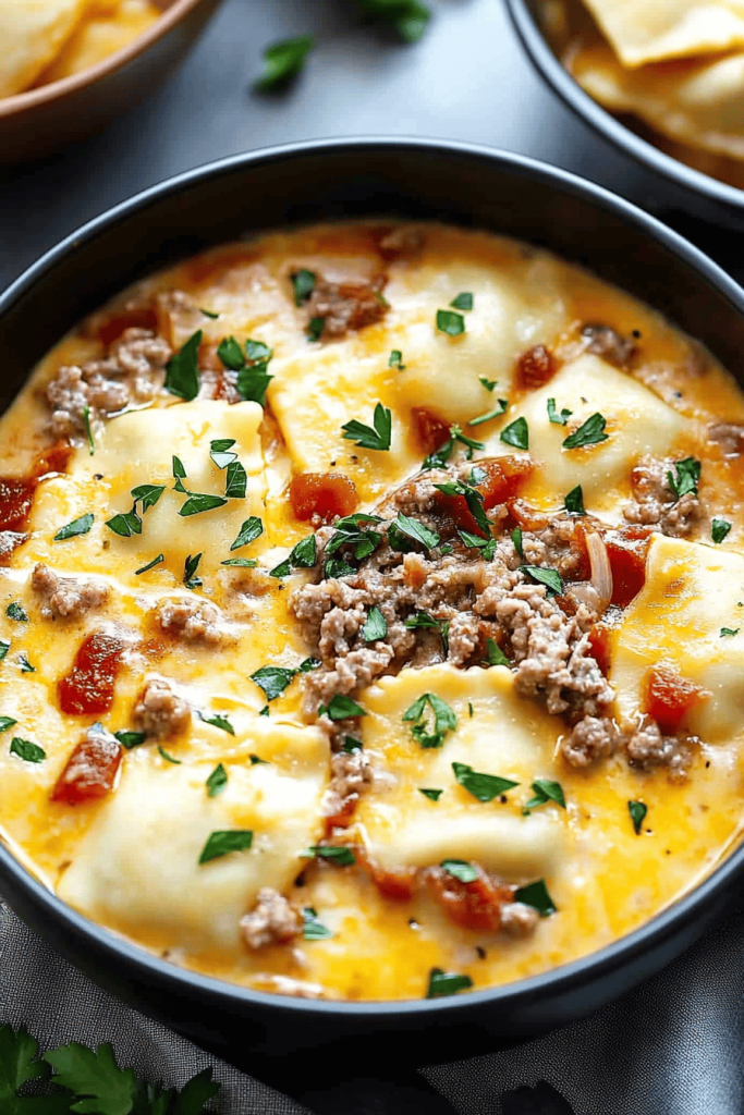 bake ravioli with meat sauce