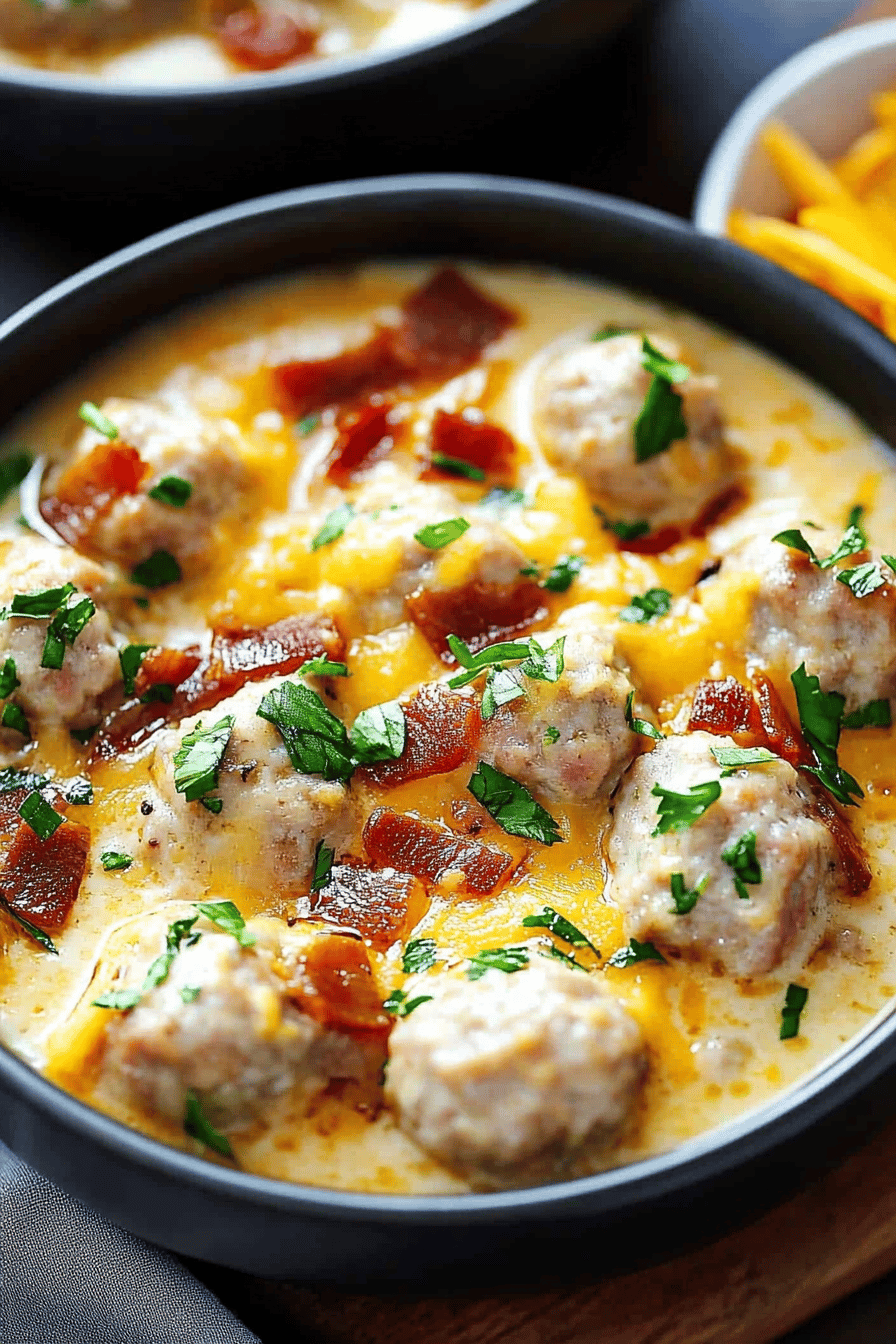 baked meatballs recipe ingredients organized and measured on kitchen counter