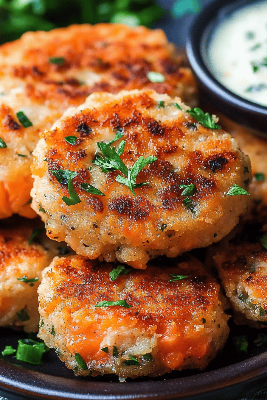 canned salmon patties final dish beautifully presented and ready to serve