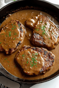 cook steak with gravy