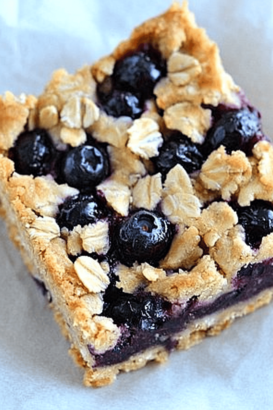gluten-free blueberry oat bars final dish beautifully presented and ready to serve