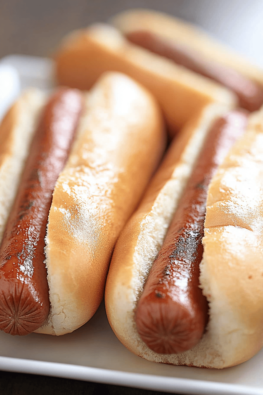 gluten-free hot dog buns ingredients organized and measured on kitchen counter