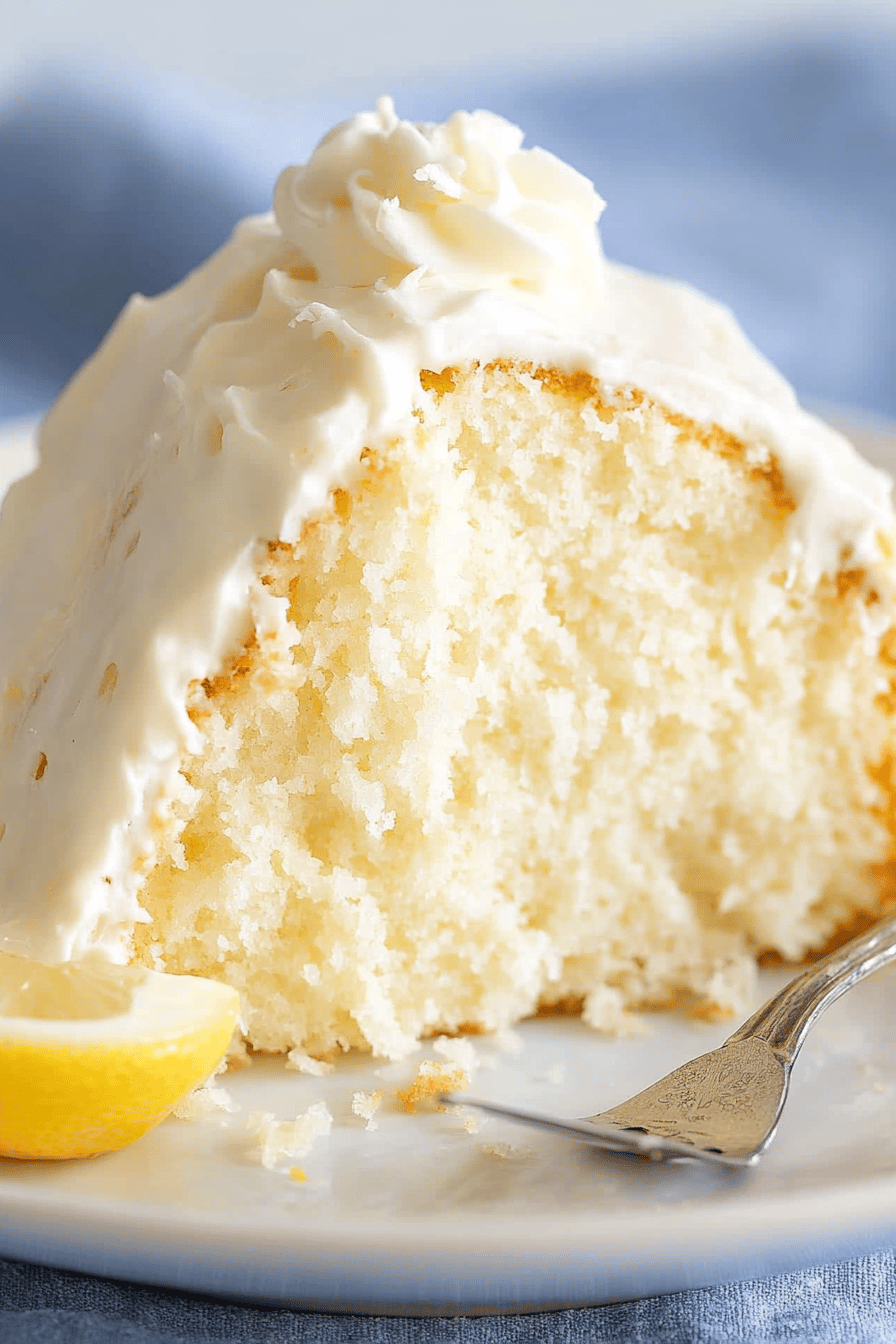 gluten-free lemon cake ingredients organized and measured on kitchen counter
