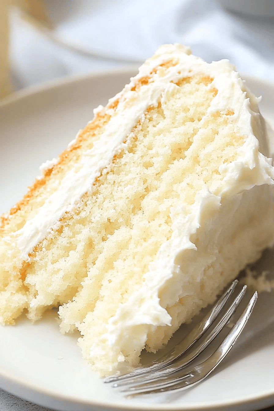 gluten-free vanilla cake final dish beautifully presented and ready to serve