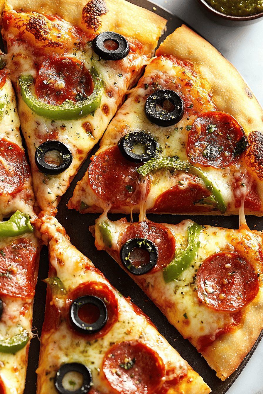 homemade pizza tips ingredients organized and measured on kitchen counter