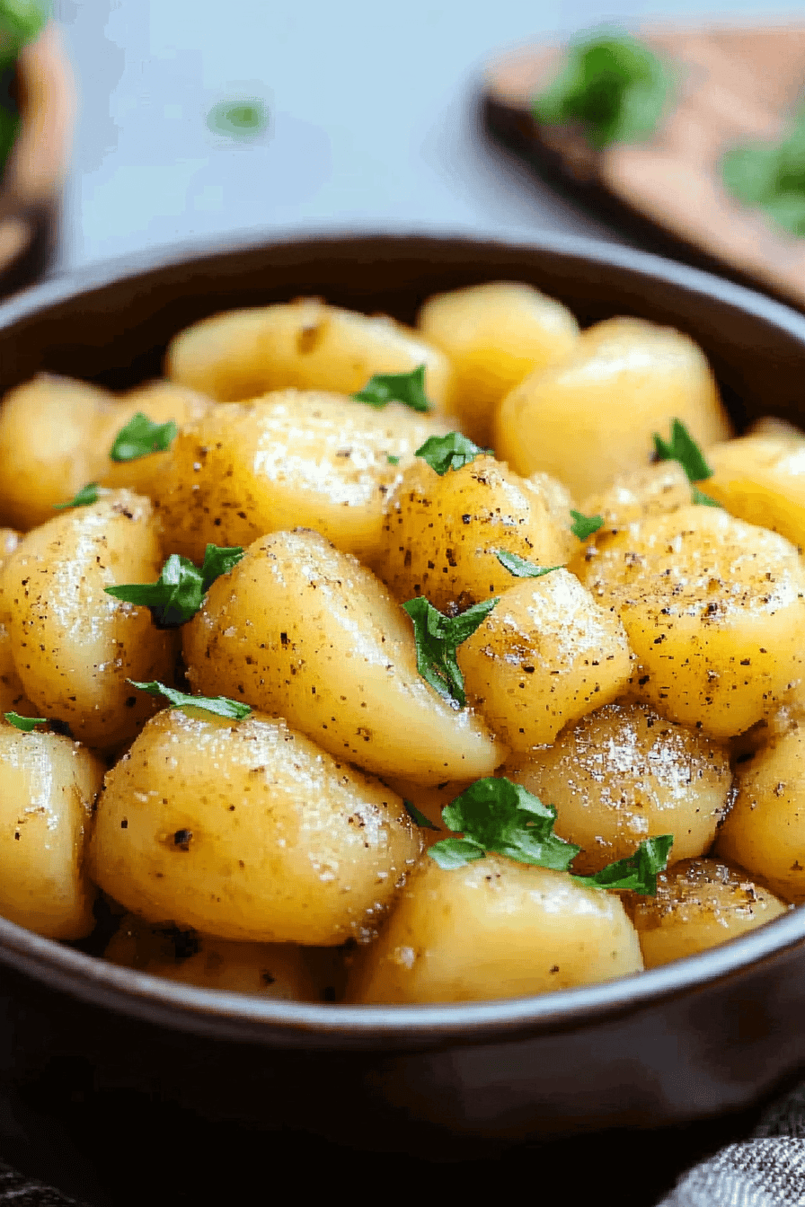 stewed potatoes recipe final dish beautifully presented and ready to serve