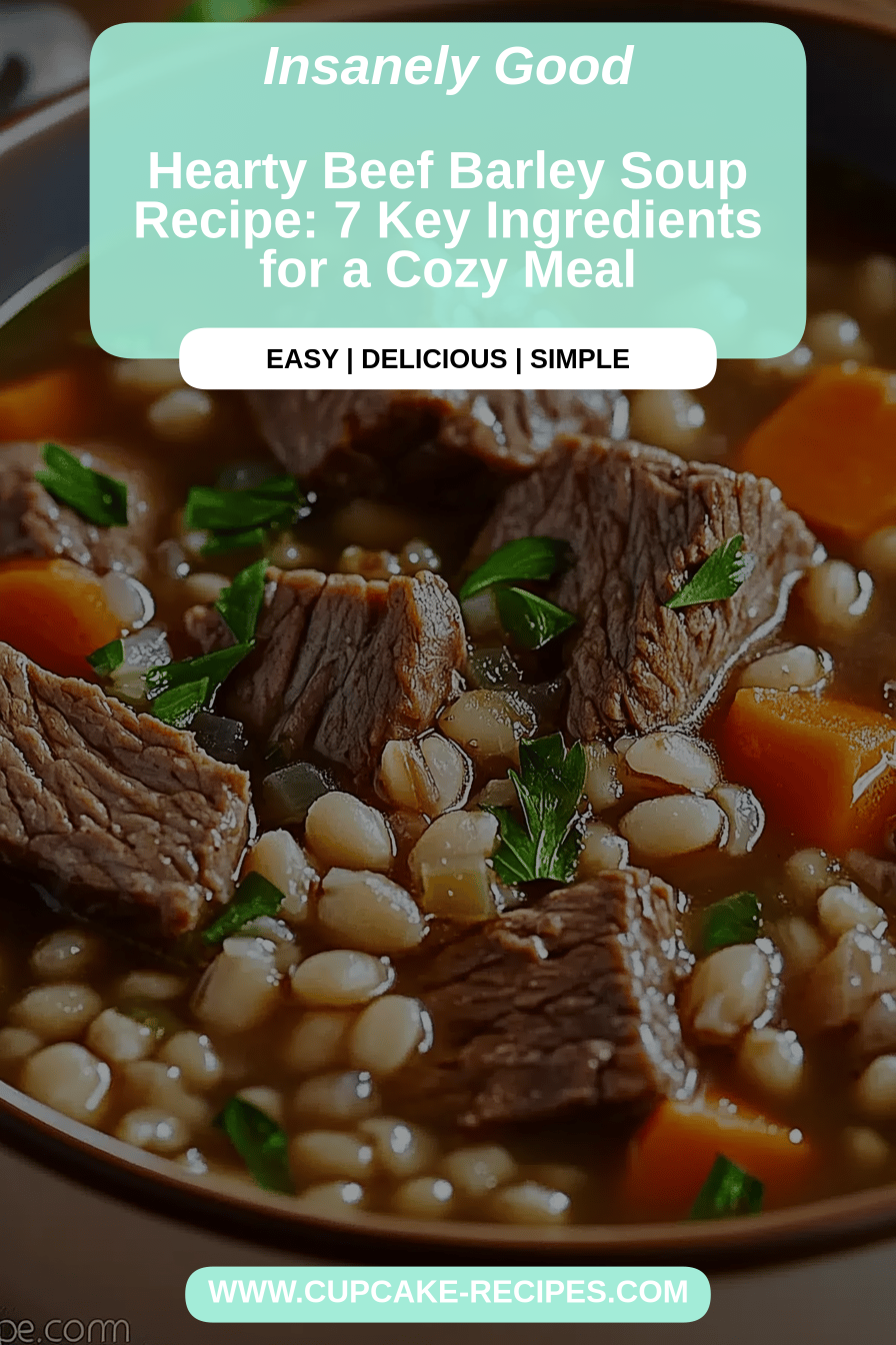 Beef Barley Soup Recipe final dish beautifully presented and ready to serve