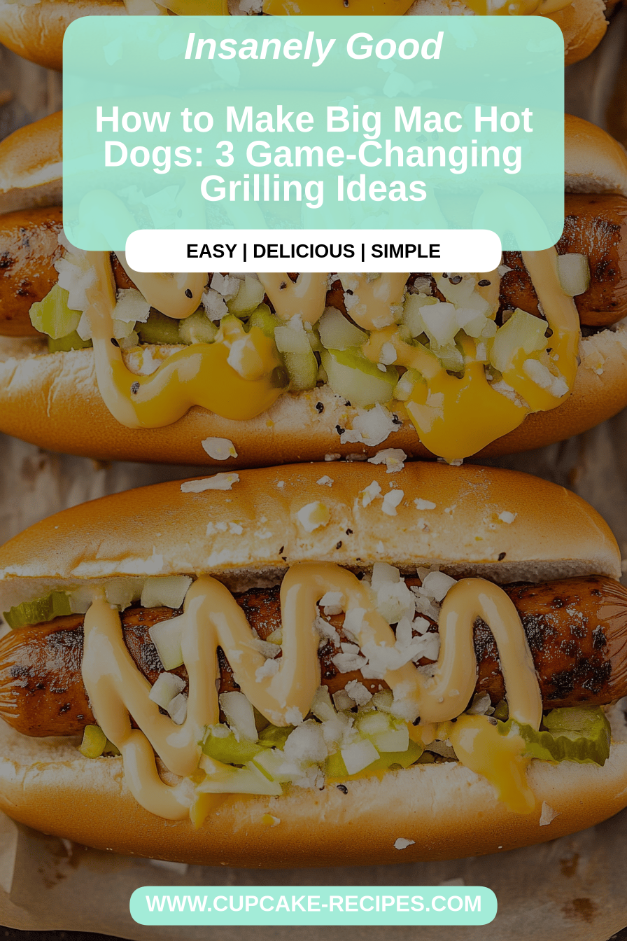 Big Mac Hot Dogs final dish beautifully presented and ready to serve