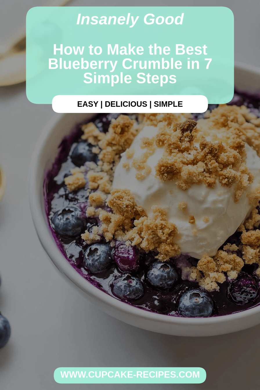 Blueberry Crumble Recipe final dish beautifully presented and ready to serve