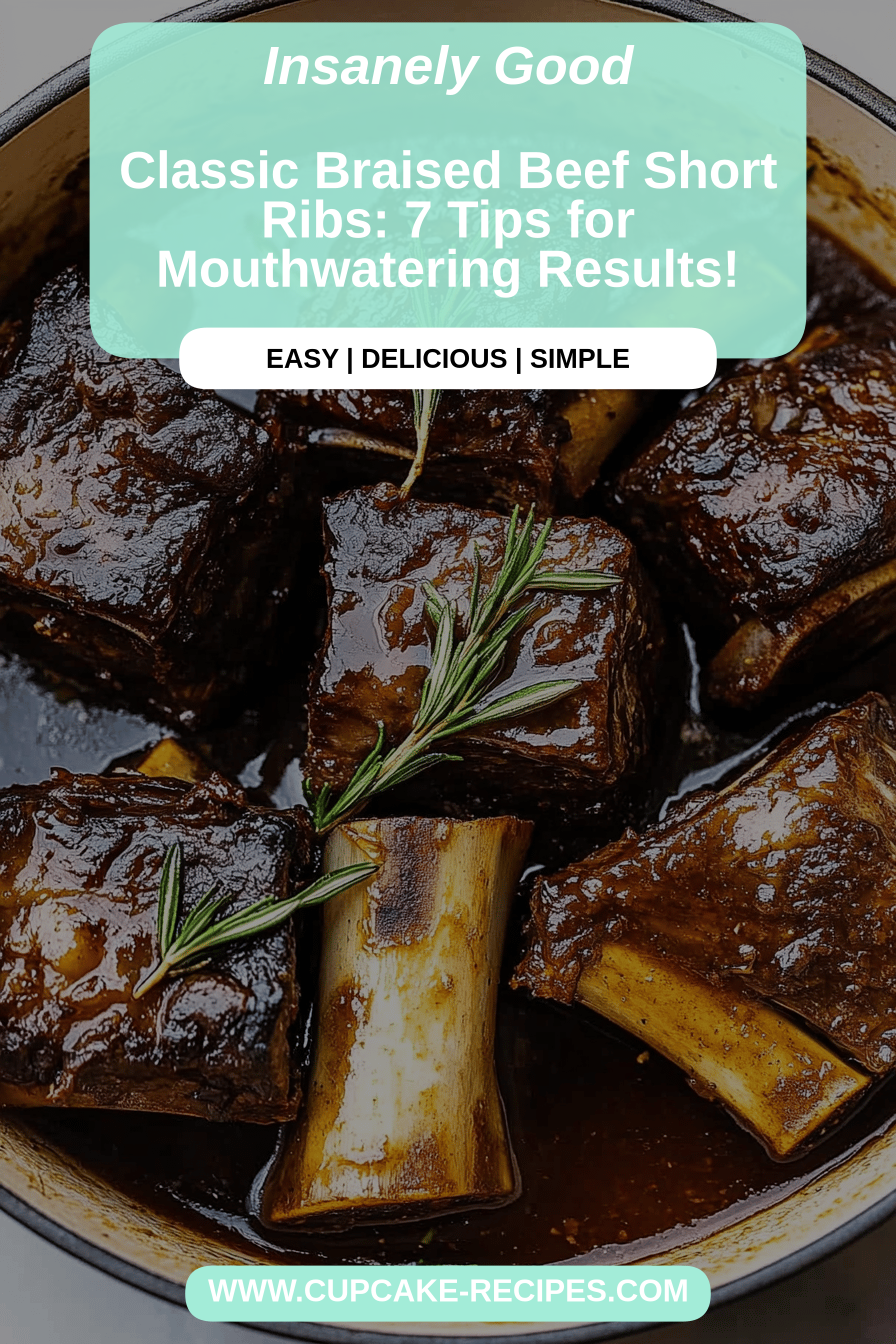 Braised Beef Short Ribs final dish beautifully presented and ready to serve