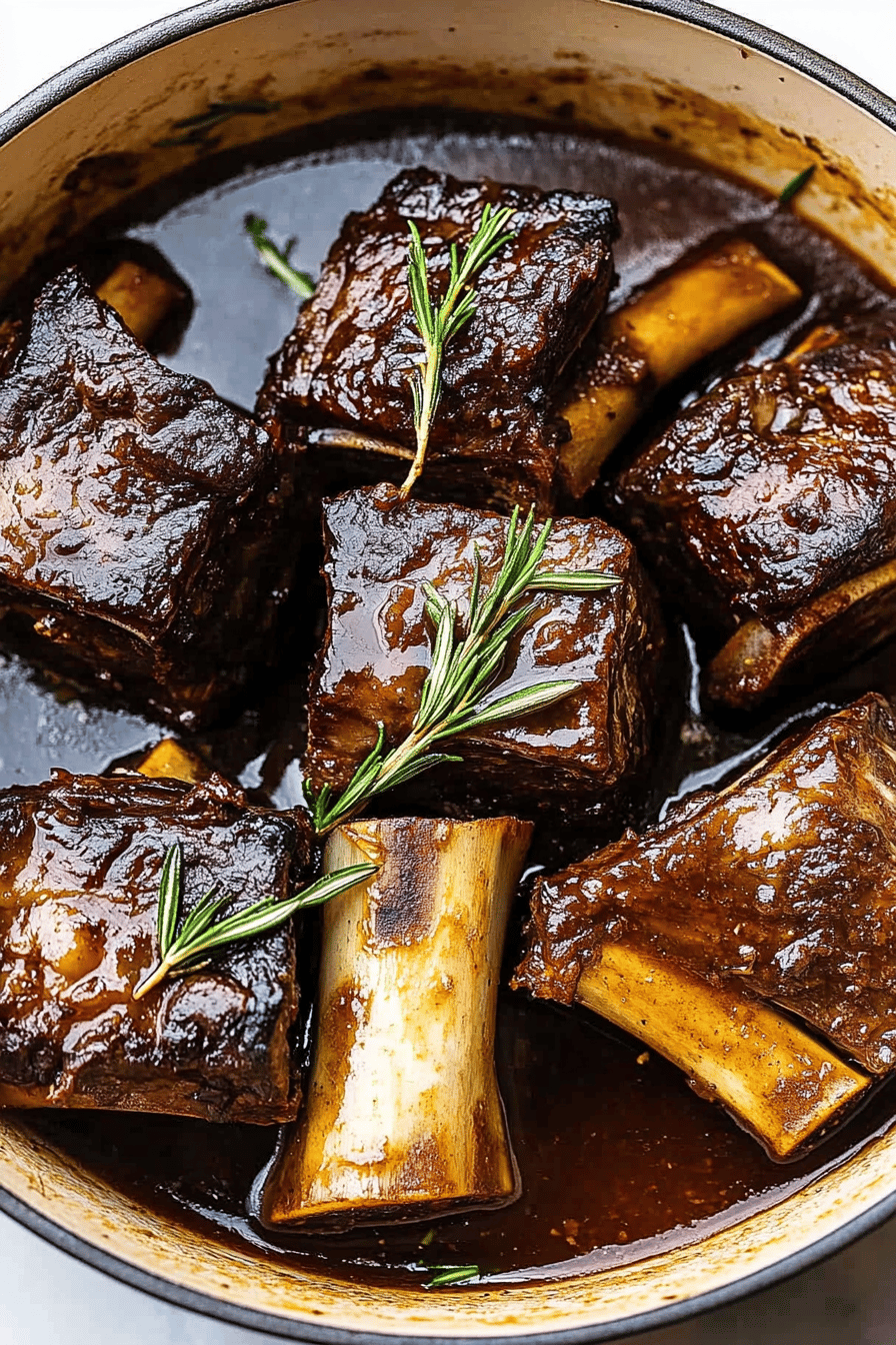 Braised Beef Short Ribs ingredients organized and measured on kitchen counter