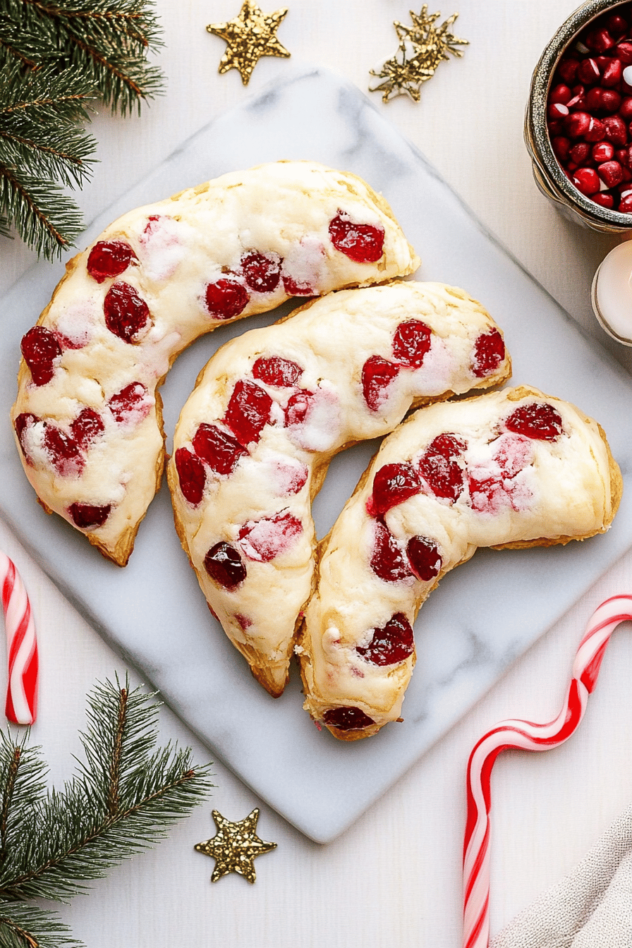Candy Cane Danish slice on plate showing perfect texture and swirl pattern