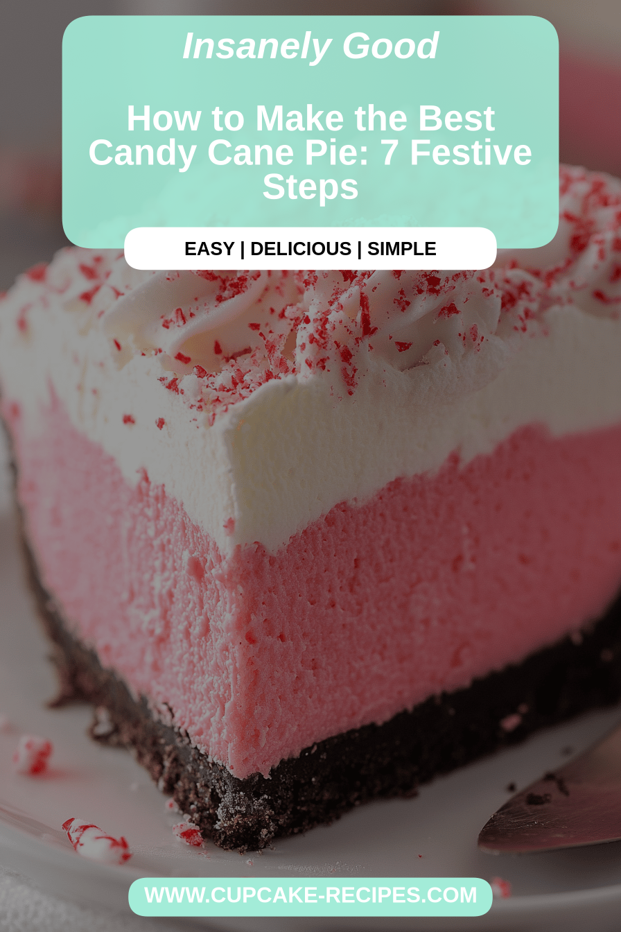 Candy Cane Pie Recipe final dish beautifully presented and ready to serve