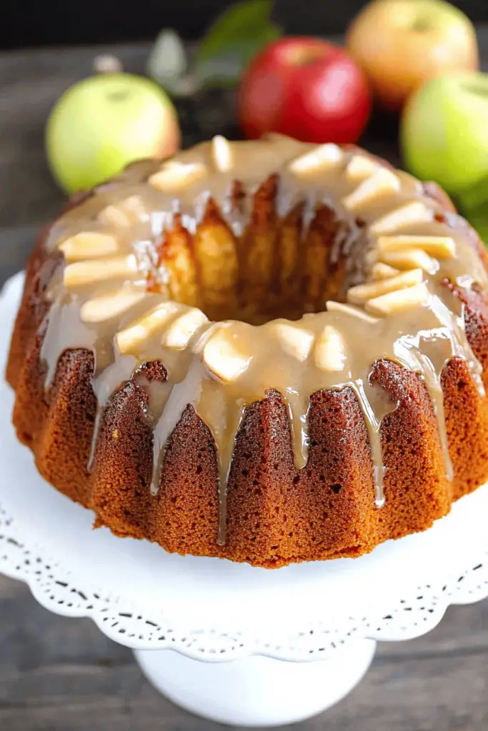 Caramel apple bundt cake