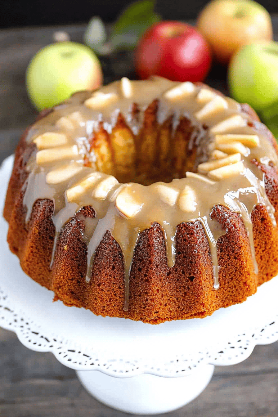 Caramel apple bundt cake