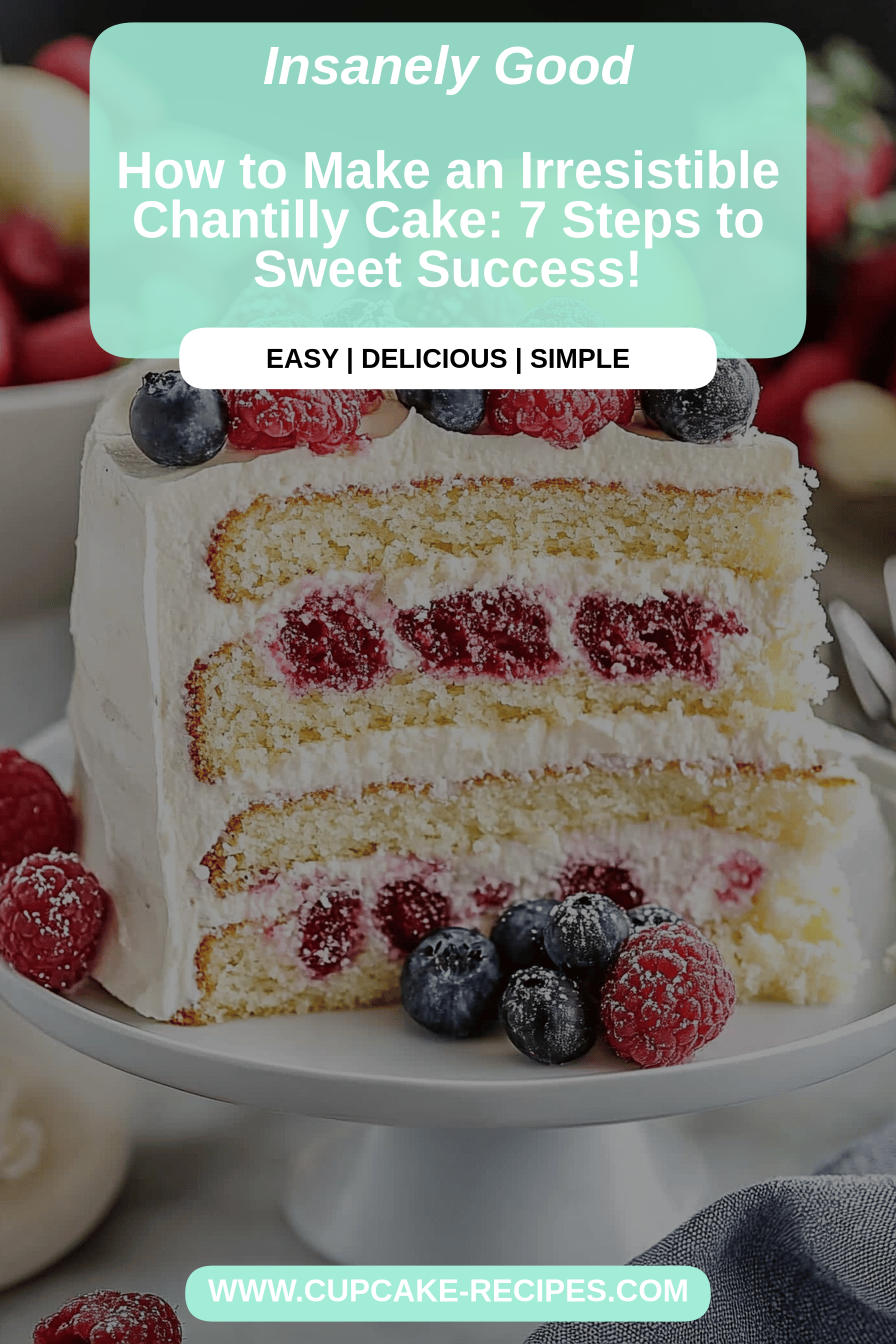 Chantilly Cake Recipe final dish beautifully presented and ready to serve