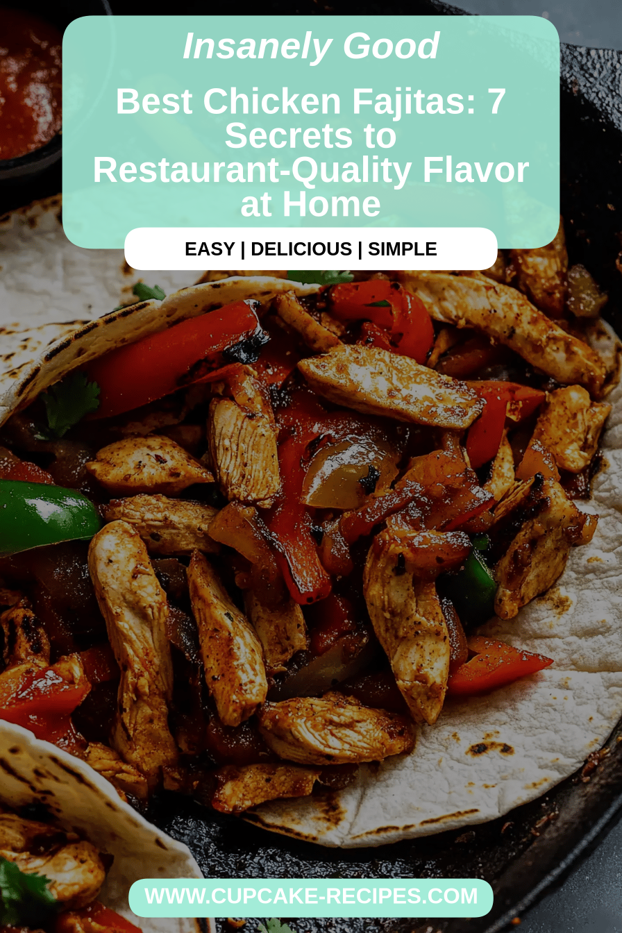 Chicken Fajitas final dish beautifully presented and ready to serve