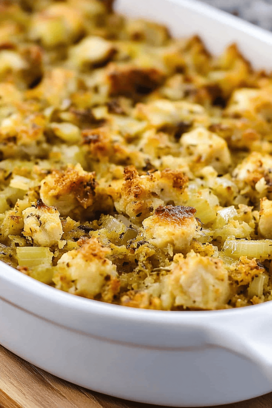 Chicken casserole slice on plate showing perfect texture and swirl pattern