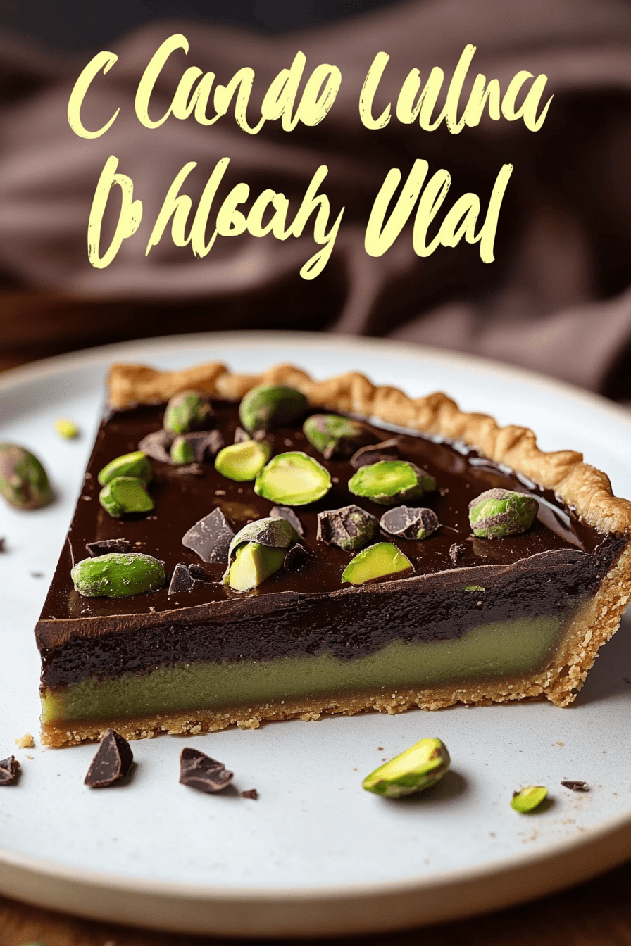 Chocolate Pistachio Tart Recipe ingredients organized and measured on kitchen counter